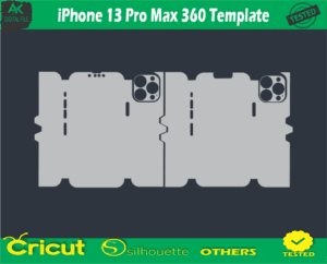 iPhone 13 Pro Max 360 Template Skin Vector Template