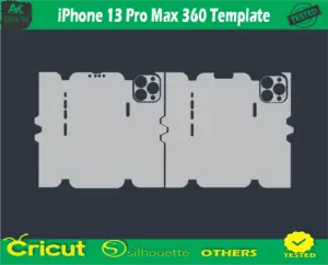 iPhone 13 Pro Max 360 Template Skin Vector Template