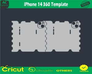iPhone 14 360 Template Skin Vector Template