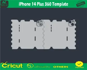 iPhone 14 Plus 360 Template Skin Vector Template