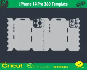 iPhone 14 Pro 360 Template Skin Vector Template