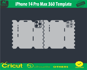 iPhone 14 Pro Max 360 Template Skin Vector Template