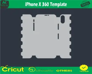 iPhone X 360 Template Skin Vector Template