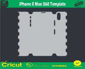 iPhone X Max 360 Template Skin Vector Template