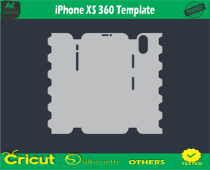 iPhone XS 360 Template Skin Vector Template