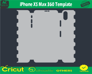 iPhone XS Max 360 Template Skin Vector Template