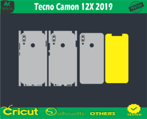 Tecno Camon 12X 2019. Skin Vector Template