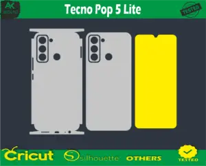 Tecno Pop 5 Lite Skin Vector Template