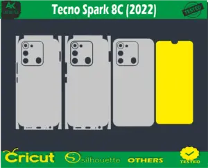 Tecno Spark 8C Skin Vector Template