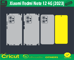 Xiaomi Redmi Note 12 4G (2023) Skin Vector Template