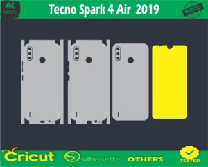 Tecno Spark 4 Air 2019 Skin Vector Template