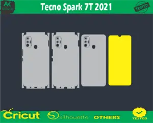 Tecno Spark 7T 2021 Skin Vector Template