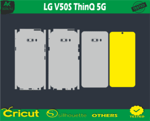 LG v50s thinq Skin Vector Template free