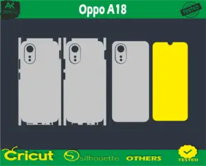 Oppo A18 Skin Vector Template free Full warp skin