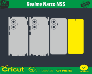 Realme Narzo N55 Skin Vector Template free Full warp skin