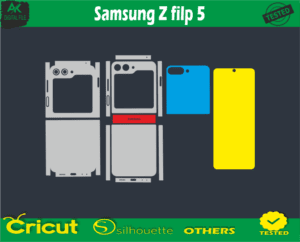 Samsung Z filp 5 Skin Vector Template