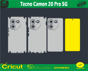 Tecno Camon 20 Pro 5G Skin Vector Template free File skin Die cut