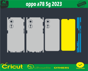 oppo a78 5g 2023 Skin Vector Template