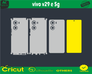 vivo v29 e 5g Skin Vector Template