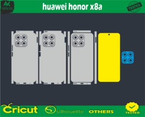 Huawei honor x8a Skin Vector Template free cut warp