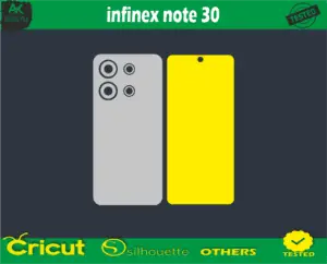 infinex note 30 Skin Vector Template free cut warp