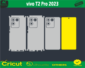 vivo T2 Pro 2023 Skin Vector Template free cut