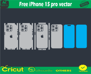 Free iPhone 15 pro vector skin template