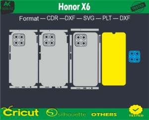 Honor X6 Skin Vector Template free Full