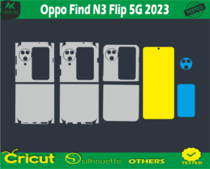 Oppo Find N3 Flip 5G 2023 Skin Vector Template free Full warp skin