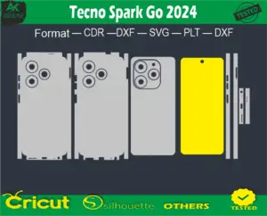 Tecno spark Go 2024 Skin Vector Template free Full warp