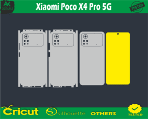 Xiaomi Poco X4 Pro 5G Skin Vector Template free Full warp