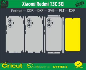 Xiaomi Redmi 13C 5G Skin Vector Template free Full