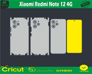 Xiaomi Redmi Note 12 4G Skin Vector Template free Full warp