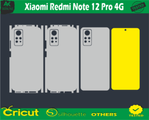 Xiaomi Redmi Note 12 Pro 4G Skin Vector Template free Full warp