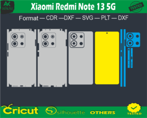 Xiaomi Redmi Note 13 5G Skin Vector Template free