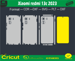 Xiaomi redmi 13c 2023 Skin Vector Template free Full warp