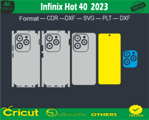 Infinix Hot 40 2023 Skin Vector Template Full warp free