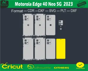 Motorola Edge 40 Neo 5G 2023 Skin Vector Template Full warp free