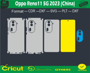 Oppo Reno11 5G 2023 (China) Skin Vector Template Full warp