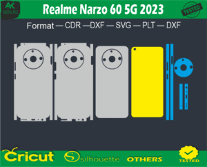 Realme Narzo 60 5G 2023 Skin Vector Template Full warp