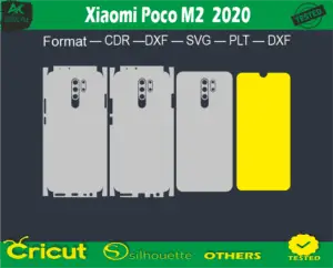 Xiaomi Poco M2 2020 Skin Vector Template Full warp free