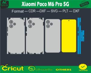 Xiaomi Poco M6 Pro 5G Skin Vector Template Full warp