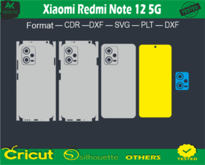 Xiaomi Redmi Note 12 5G Skin Vector Template Full warp free