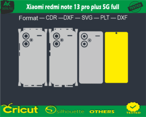 Xiaomi redmi note 13 pro plus 5G full Skin Vector Template Full warp free