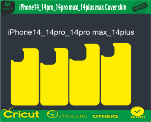 iPhone14_14pro_14pro max_14plus max Cover skin Vector Template free