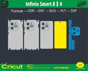 Infinix Smart 8 Skin Vector Template Full warp