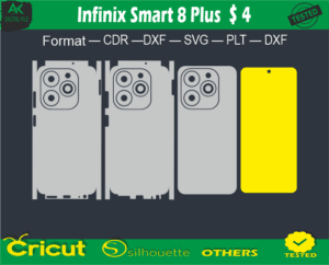 Infinix Smart 8 Plus Skin Vector Template Full warp