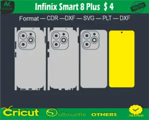 Infinix Smart 8 Plus Skin Vector Template Full warp