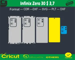 Infinix Zero 30 4G Skin Vector Template Full warp