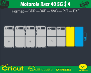 Motorola Razr 40 5G Skin Vector Template Full warp